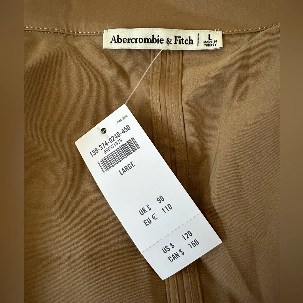 NWT Abercrombie Mini Trench Dress, L - Picture 6 of 8